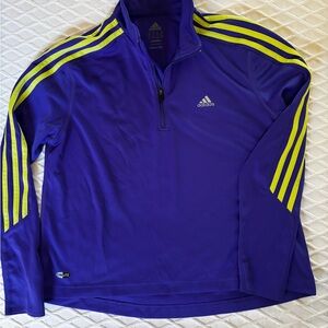 Adidas Purple and Yellow Long Sleeve Relaxed Jersey
